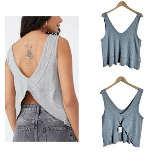 Free People Harper Top In Heather Grey Size XS New